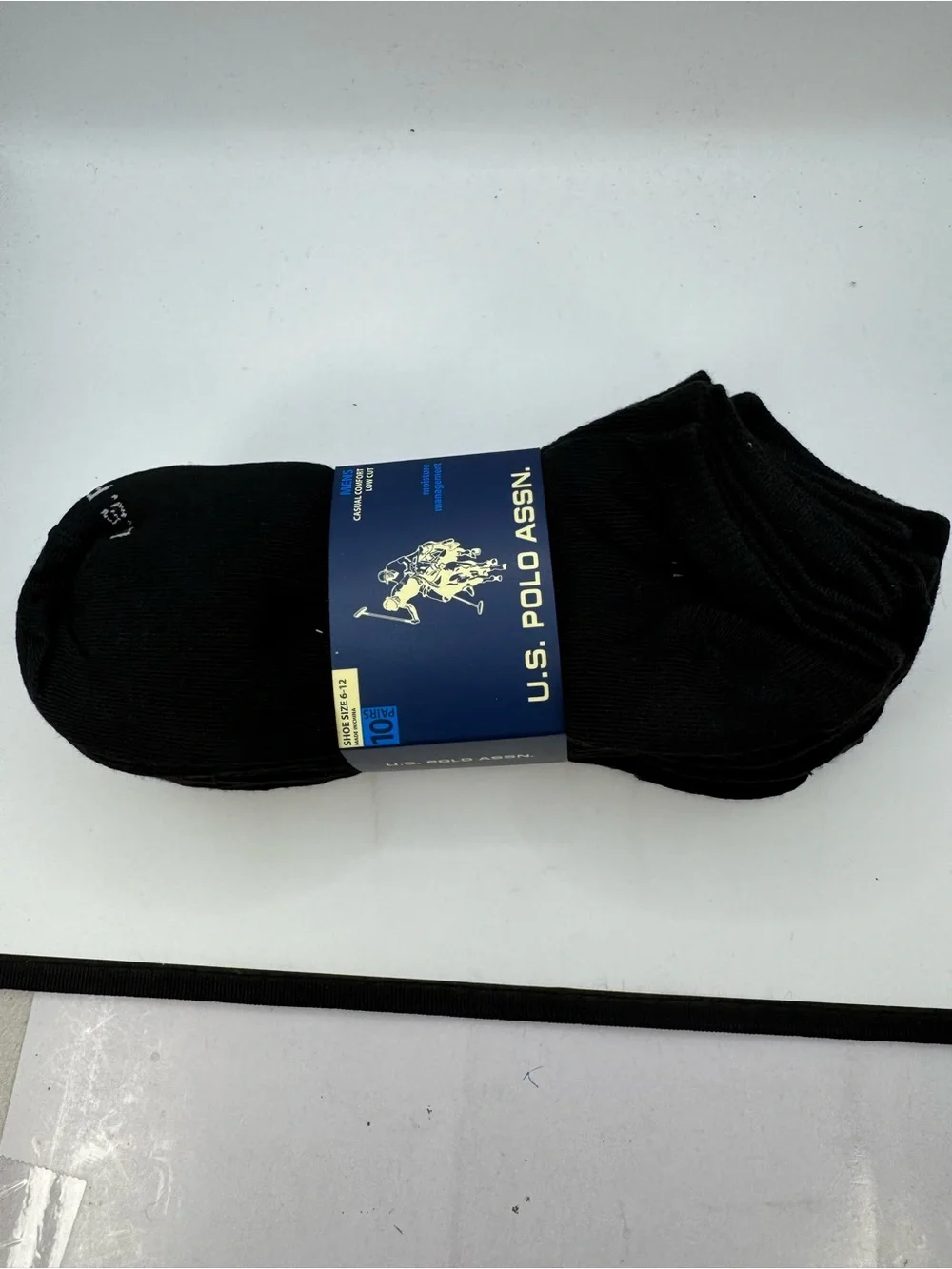 U.S. Polo Assn. Blue and Black Sock Tag